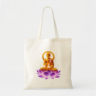 Tote Bag Bouddha de méditation Lotus doré Yoga spirituel De