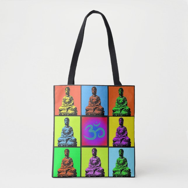 Tote Bag Bouddha Pop Art (Devant)