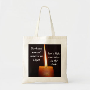 Tote Bag Bouddhiste SGI avec bougie Lotus et NMRK