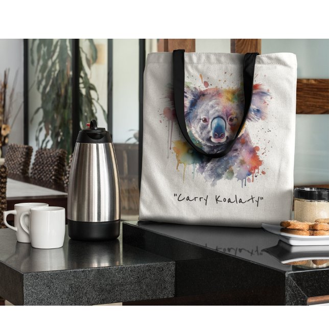 Tote Bag Bouddles Koala en couleur, personnalisé (Créateur téléchargé)