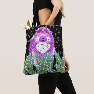 Tote Bag Bouffe pourpre fourre-tout de SOPHIE de BINDI ou