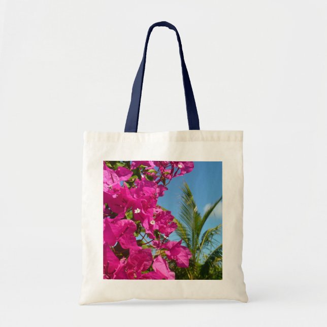 Tote Bag Bougainvilliers et palmiers paysage tropical (Devant)