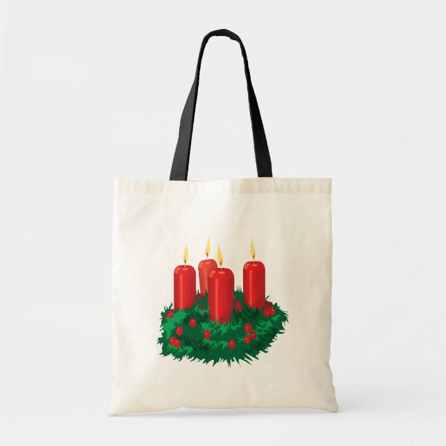 Tote Bag Bougie de Noël (Devant)