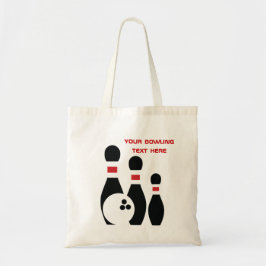 Tote Bag Boule de bowling et broches personnalisées