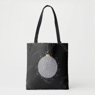 Tote Bag Boule de Noël Élégante en Forme de Boule Disco