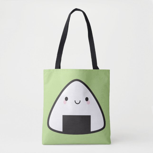 Tote Bag Boule de riz de Kawaii Onigiri (Devant)