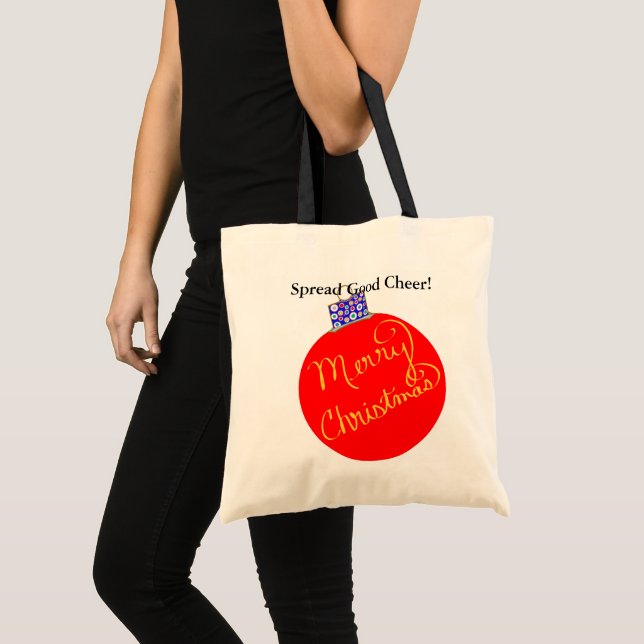 Tote Bag Boule Ornament Rouge Bleu (Devant (produit))