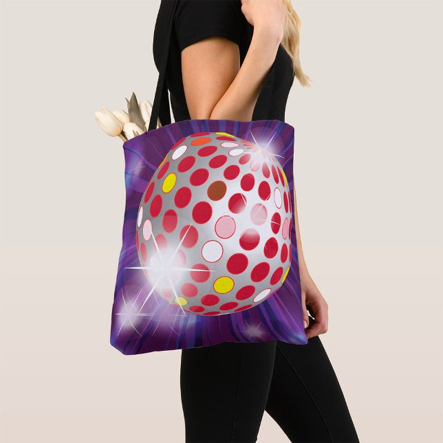 Tote Bag Boule Red Disco (Créateur téléchargé)