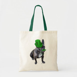 Tote Bag Bouledogue français avec le casquette supérieur et