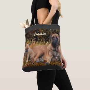 Tote Bag Bouledogue français et Mastiff amis