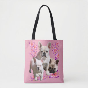 Tote Bag Bouledogues français Papillon  Bulldog