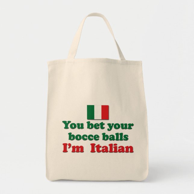 Tote Bag Boules de Bocce d'Italien (Devant)