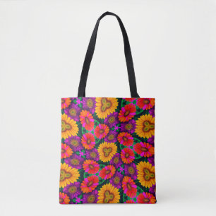 Tote Bag Bouquet coloré Daisy Motif Fourre-tout