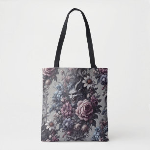 Tote Bag Bouquet de Baphomet - Floral occulte gothique