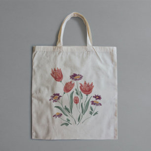Tote Bag Bouquet de fleurs Délicat arrangements floraux