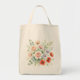 Tote Bag Bouquet de fleurs sauvages de jardin de campagne à