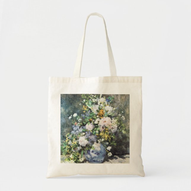 Tote Bag Bouquet de printemps de Pierre Renoir, Fleurs Vint (Devant)
