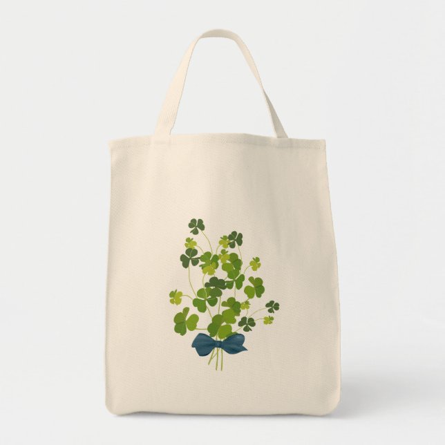 Tote Bag Bouquet de shamrock, le jour de St Patrick (Devant)