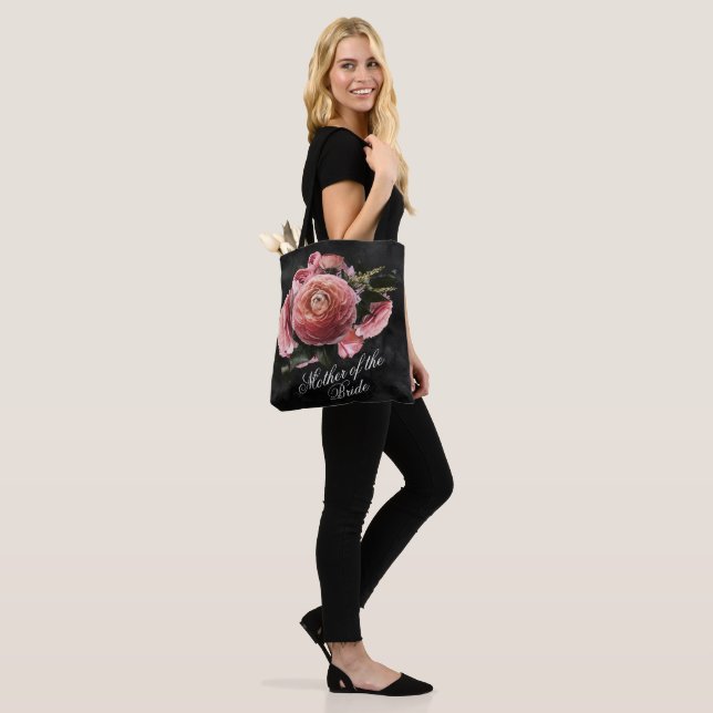 Tote Bag Bouquet floral rose romantique pour la mère de la  (Sur le modèle)