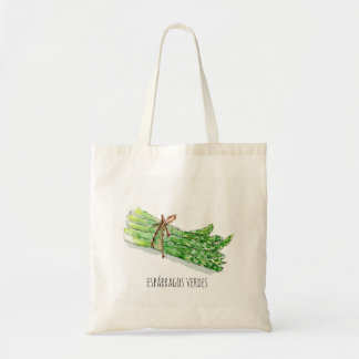Tote Bag bourse coton géant « asperges vertes "