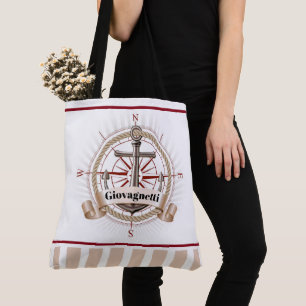 Tote Bag Boussole nautique et Ancre