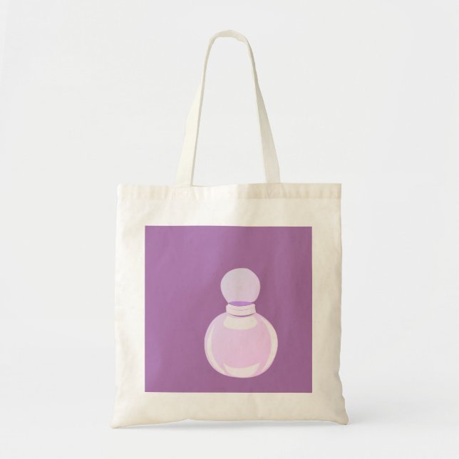 Tote Bag Bouteille de parfum pourpre (Devant)