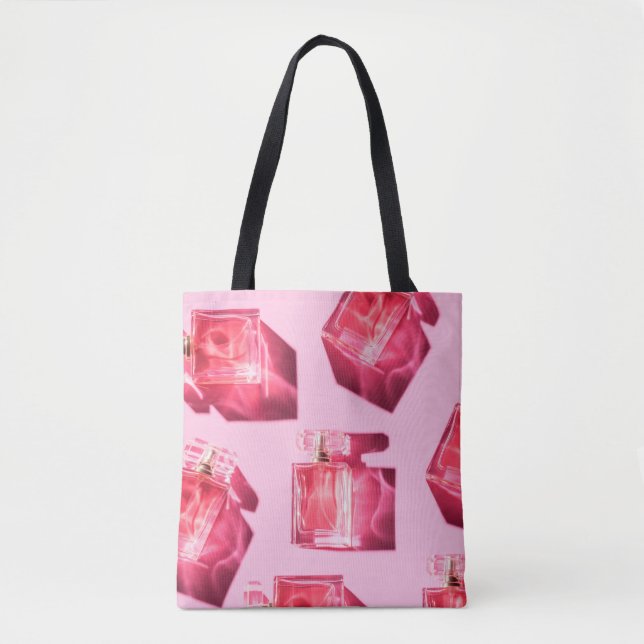 Tote Bag Bouteilles motifs de parfum féminin (Devant)