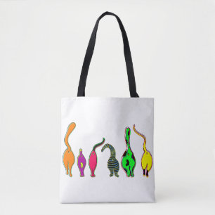 Tote Bag Boutons de chat colorés