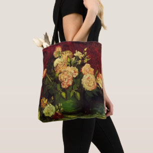 Tote Bag Bowl avec Peonies et Roses par Vincent van Gogh