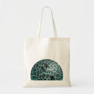 Tote Bag Bowling Ball Leopard Turquoise