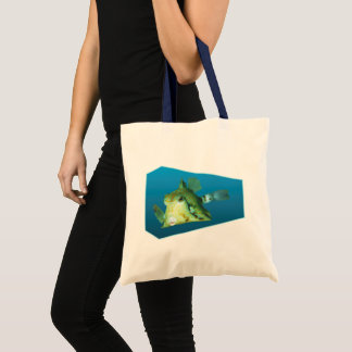 Tote Bag Boxfish - Dégradé de fond bleu design |