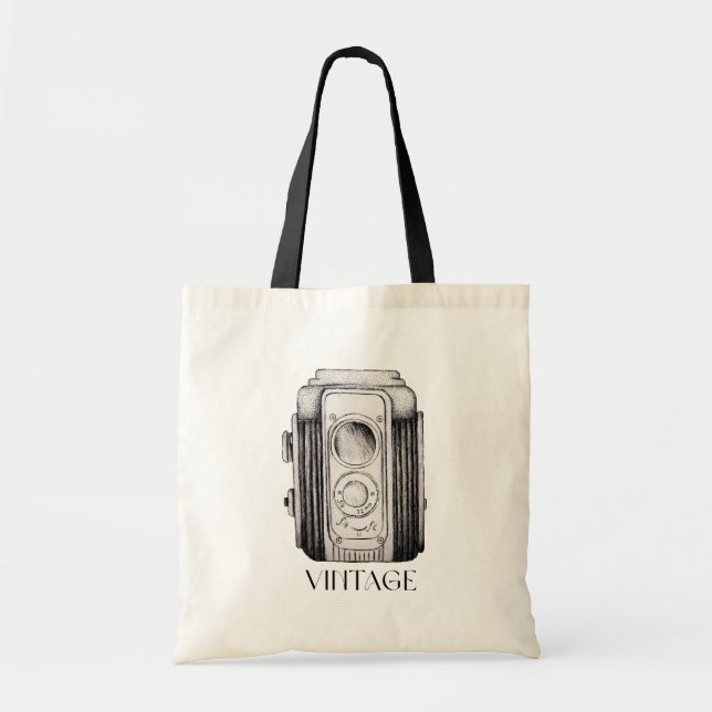 Tote Bag Bracelet noir vintage (Devant)