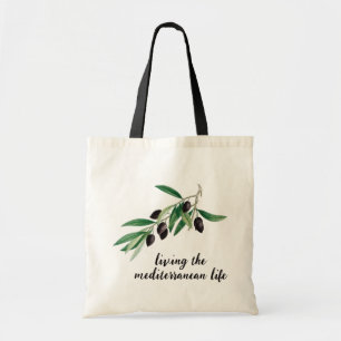 Tote Bag Branche de l'olivier : Vivre la vie méditerranéenn