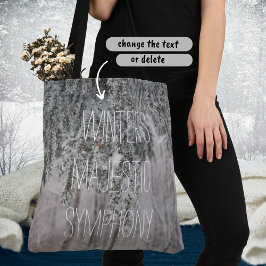Tote Bag Branches gelées et forêt recouverte de neige