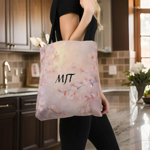 Tote Bag Branches lumineuses en fleur de cerisier Sakura Mo