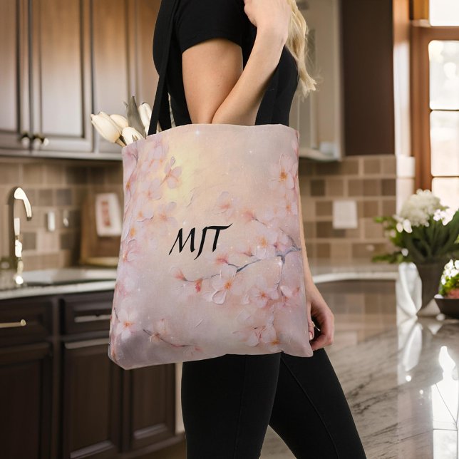 Tote Bag Branches lumineuses en fleur de cerisier Sakura Mo (Créateur téléchargé)