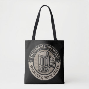 Tote Bag Brasserie Nom personnalisé Brasserie Big Mug