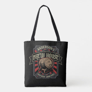 Tote Bag Brasserie personnalisée Étiquette Bière Brasserie 
