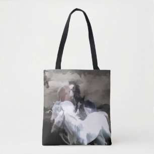 Tote Bag Breaking Away - Chevaux sauvages
