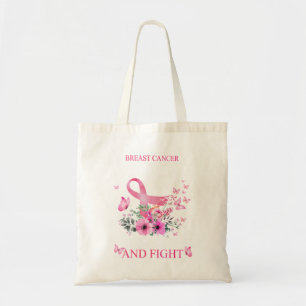 Tote Bag Breast Cancer Journey Butterfly Fight Cancer Survi