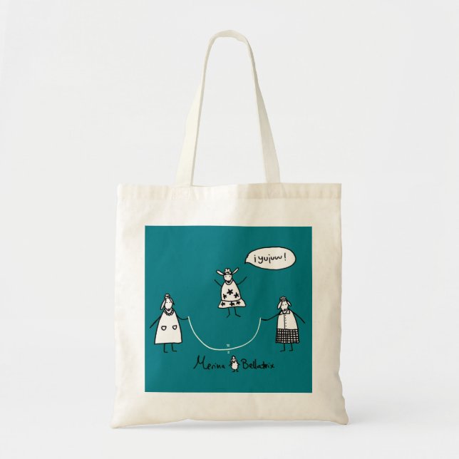Tote Bag Brebis en sautant à la courbe (Devant)