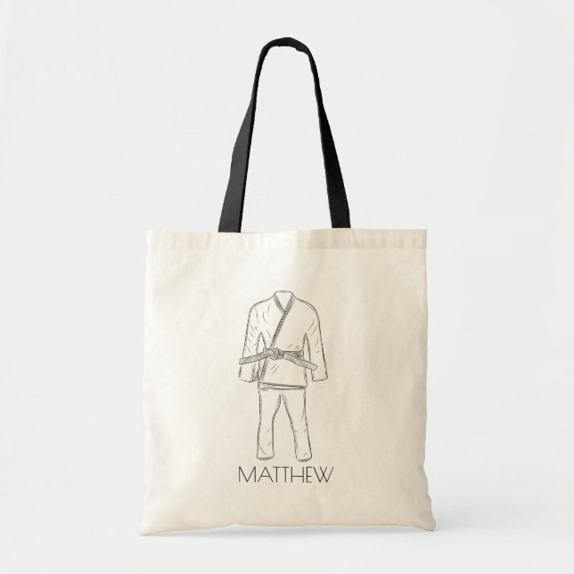 Tote Bag Brésilien Jiu Jitsu BJJ Gi Uniforme Personnalisé (Devant)