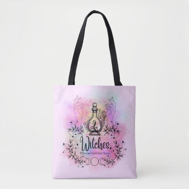 Tote Bag Brews & Spells : Sorcières Qui Peuvent Boire Desig (Devant)