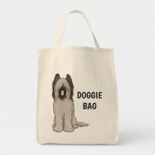 Tote Bag Briard mignon avec le texte fait sur commande