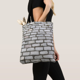 Tote Bag Brick Cobblestone Street Pathway Nature Photograph