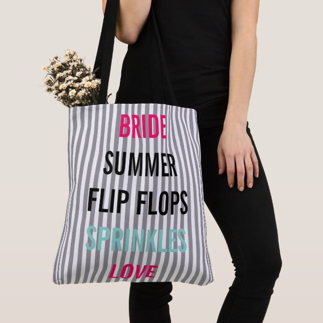 Tote Bag BRIDE & Bridesmaitres Summer Bridal Sprinkle Party (De près)
