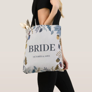 Tote Bag Bride rustique feuilles d'automne mariage de autom