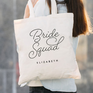 Tote Bag Bride Squad Bridesmaid Mariage de la calligraphie