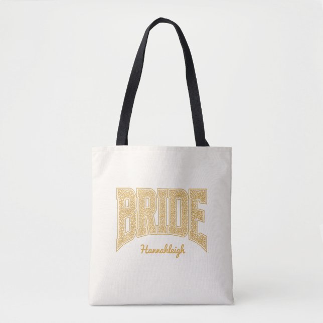 Tote Bag BRIDE Varsity Sunset Ditzy Floral Travel (Devant)