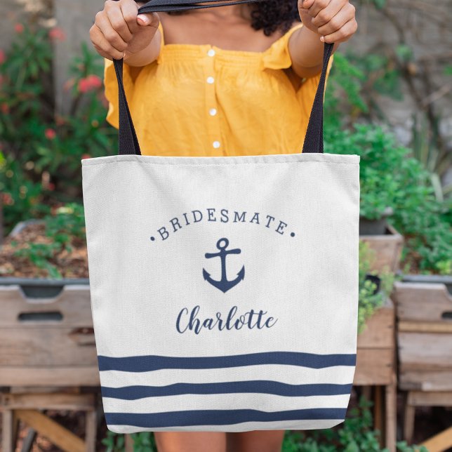 Tote Bag Bridesmaid Nautique Personnalisée (Créateur téléchargé)